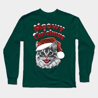 Meowy Christmas Long Sleeve T-Shirt